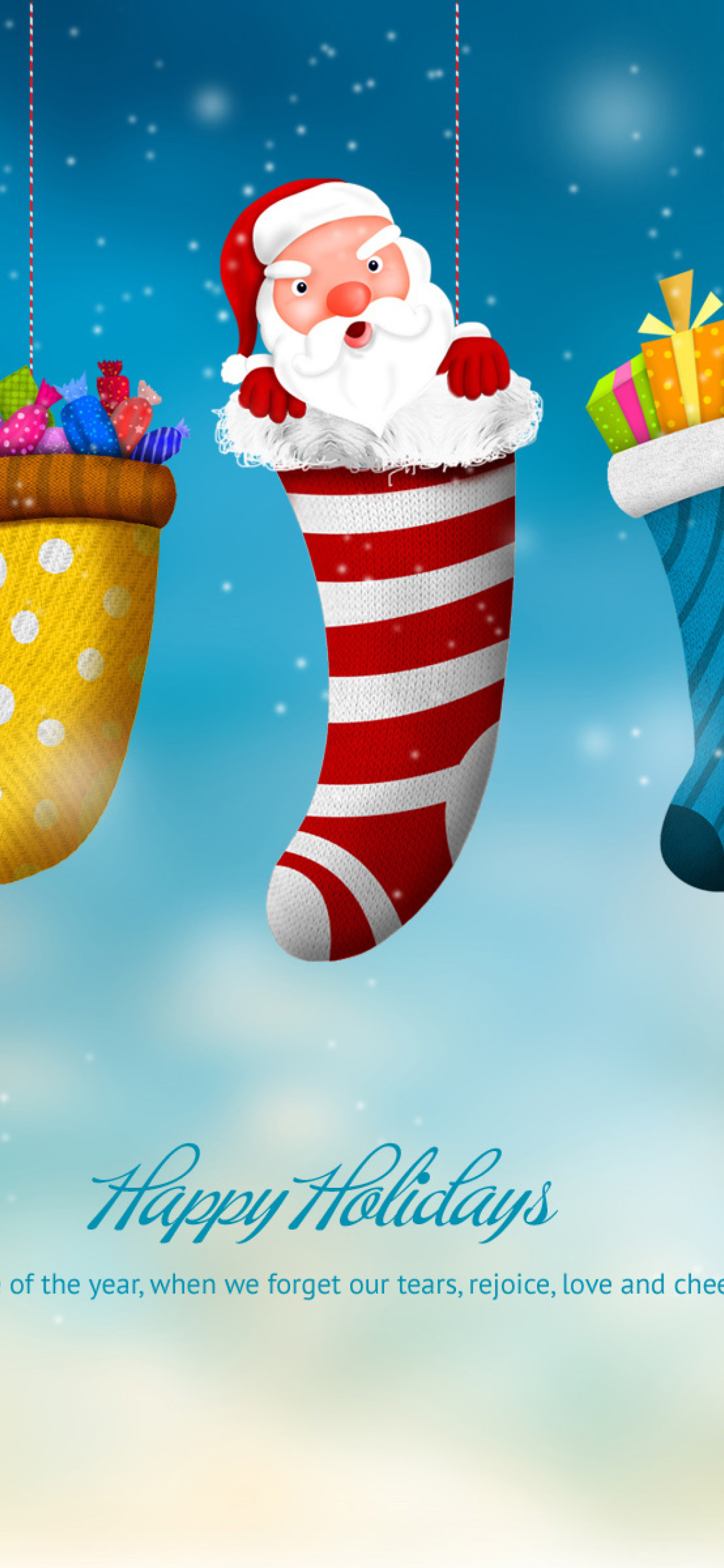 Das Merry Christmas and Happy New Year Wallpaper 1170x2532