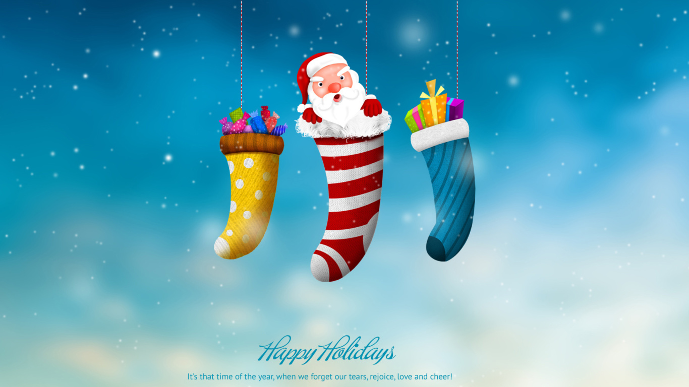 Screenshot №1 pro téma Merry Christmas and Happy New Year 1366x768