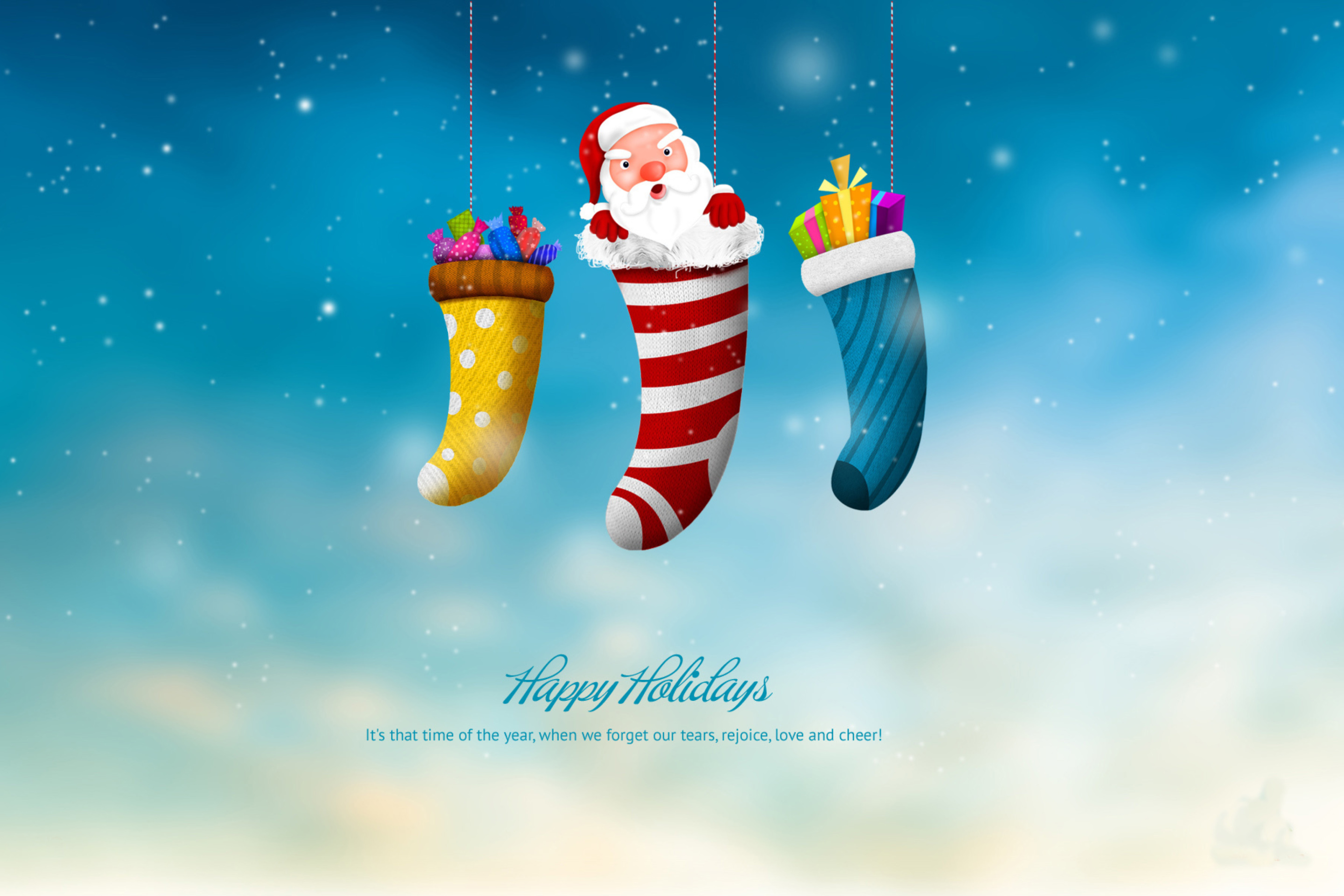 Das Merry Christmas and Happy New Year Wallpaper 2880x1920