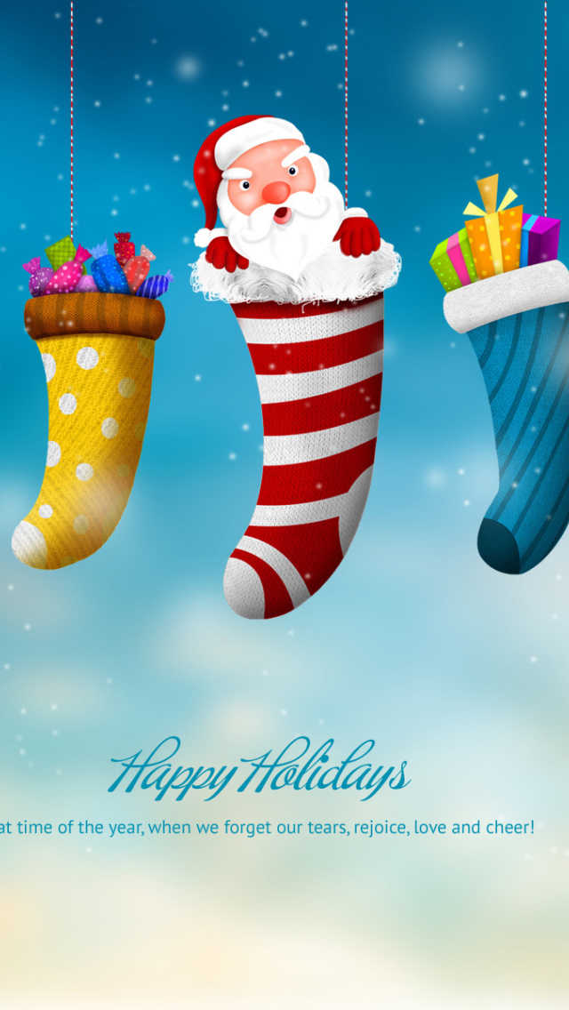 Sfondi Merry Christmas and Happy New Year 640x1136