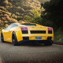 Fondo de pantalla Yellow Lamborghini 128x128