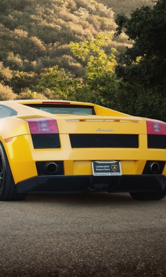 Fondo de pantalla Yellow Lamborghini 240x400