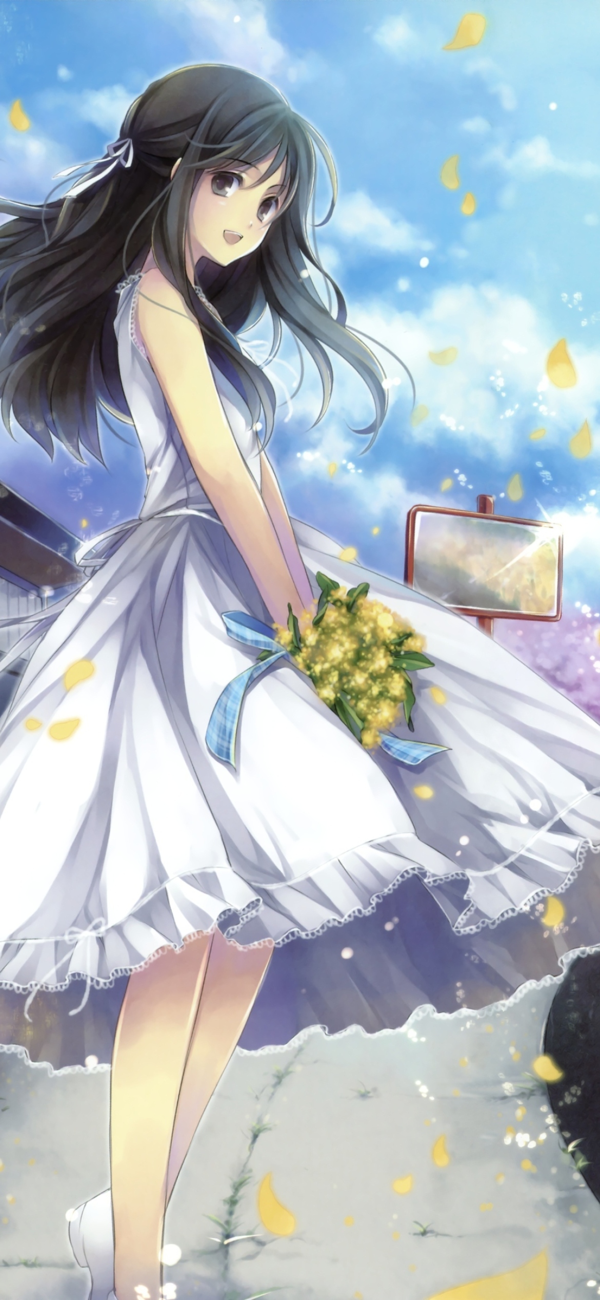 Romantic Anime Girl wallpaper 1170x2532