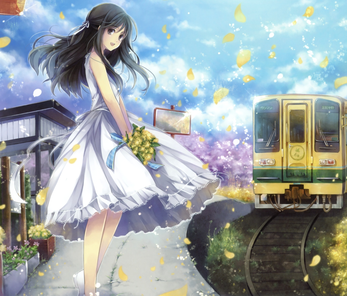 Fondo de pantalla Romantic Anime Girl 1200x1024