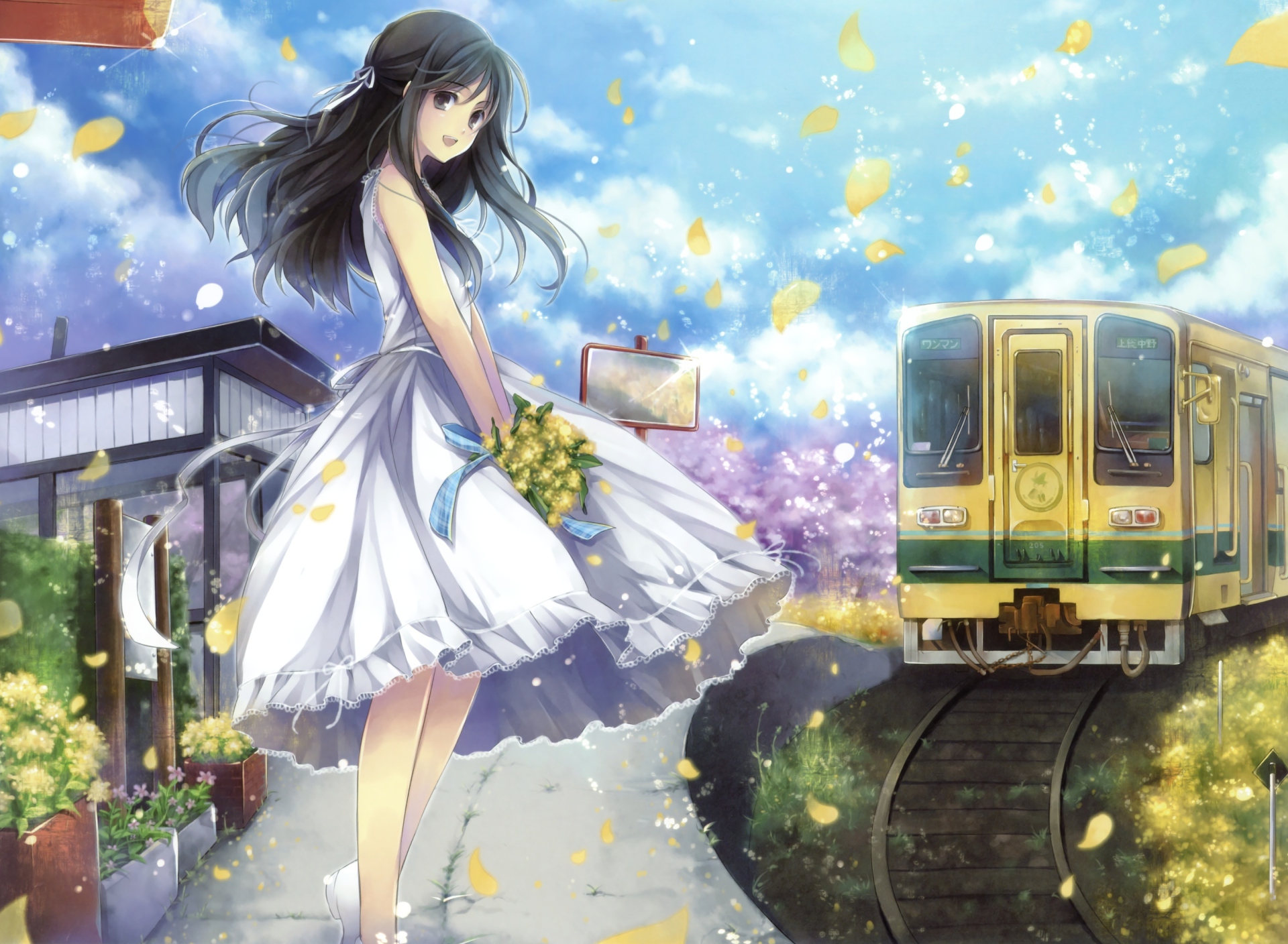 Fondo de pantalla Romantic Anime Girl 1920x1408