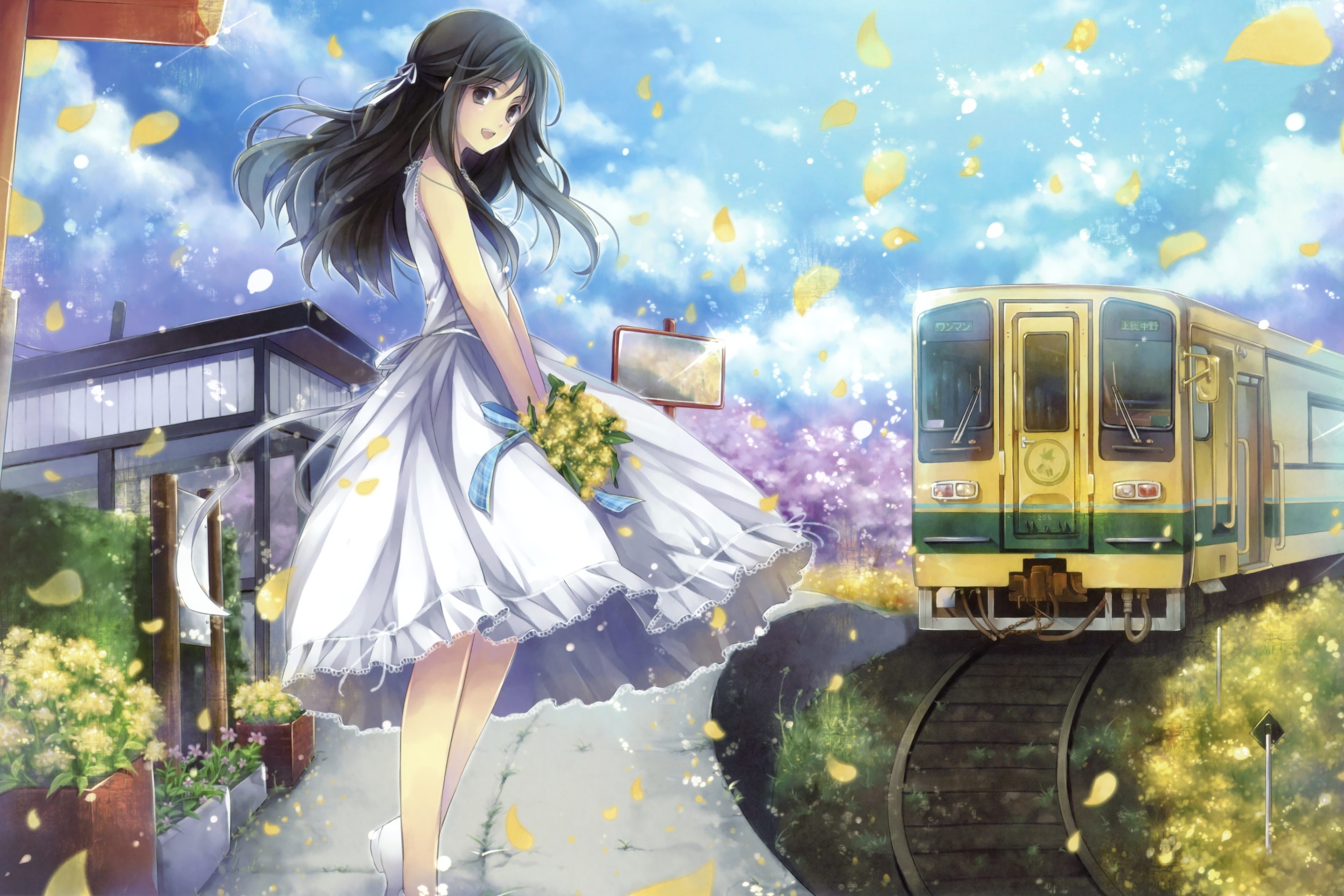 Fondo de pantalla Romantic Anime Girl 2880x1920