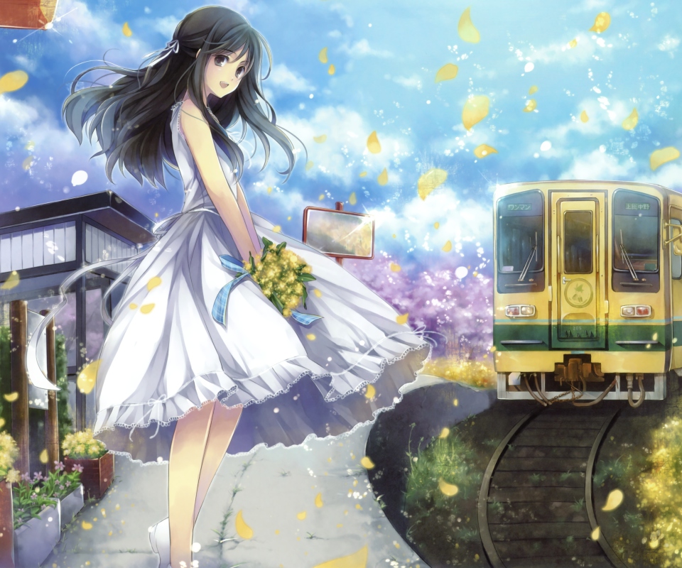 Das Romantic Anime Girl Wallpaper 960x800