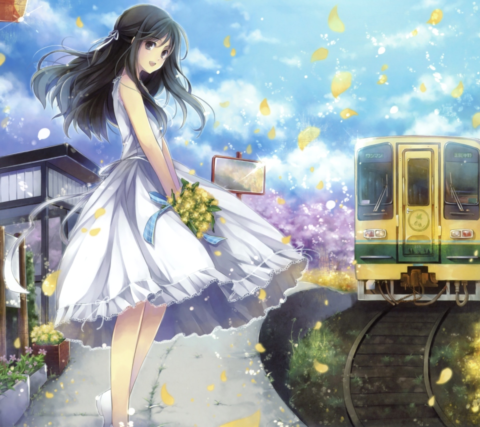 Fondo de pantalla Romantic Anime Girl 960x854