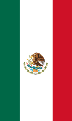 Das Mexican Flag Wallpaper 240x400