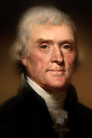 Fondo de pantalla Thomas Jefferson 320x480