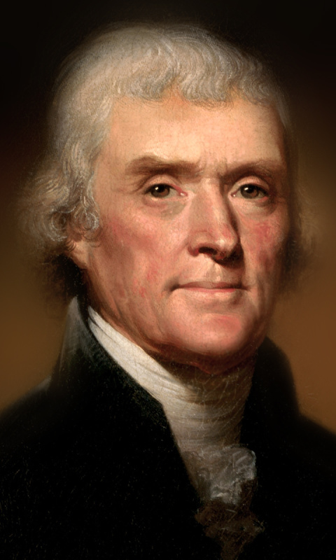 Fondo de pantalla Thomas Jefferson 480x800