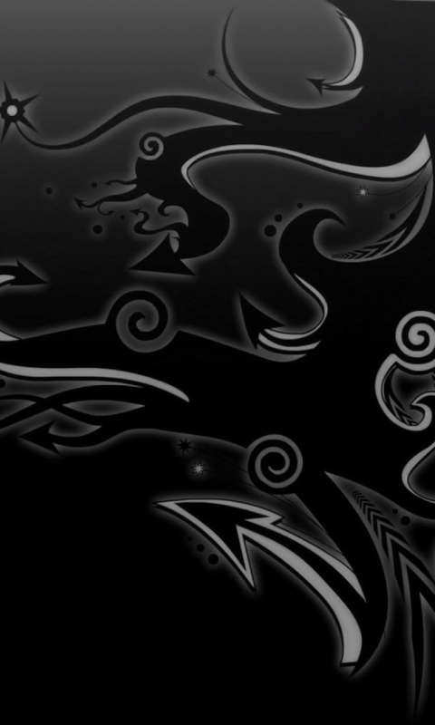 Das 3D Black Wallpaper 480x800