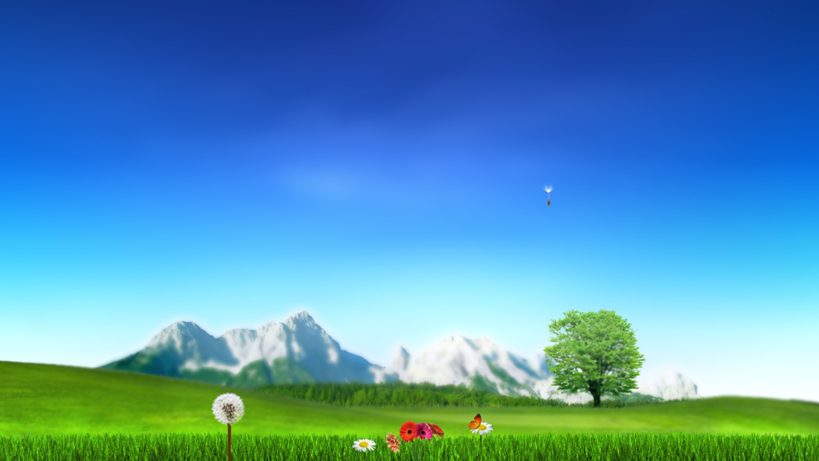 Nature Landscape Blue Sky screenshot #1 1600x900