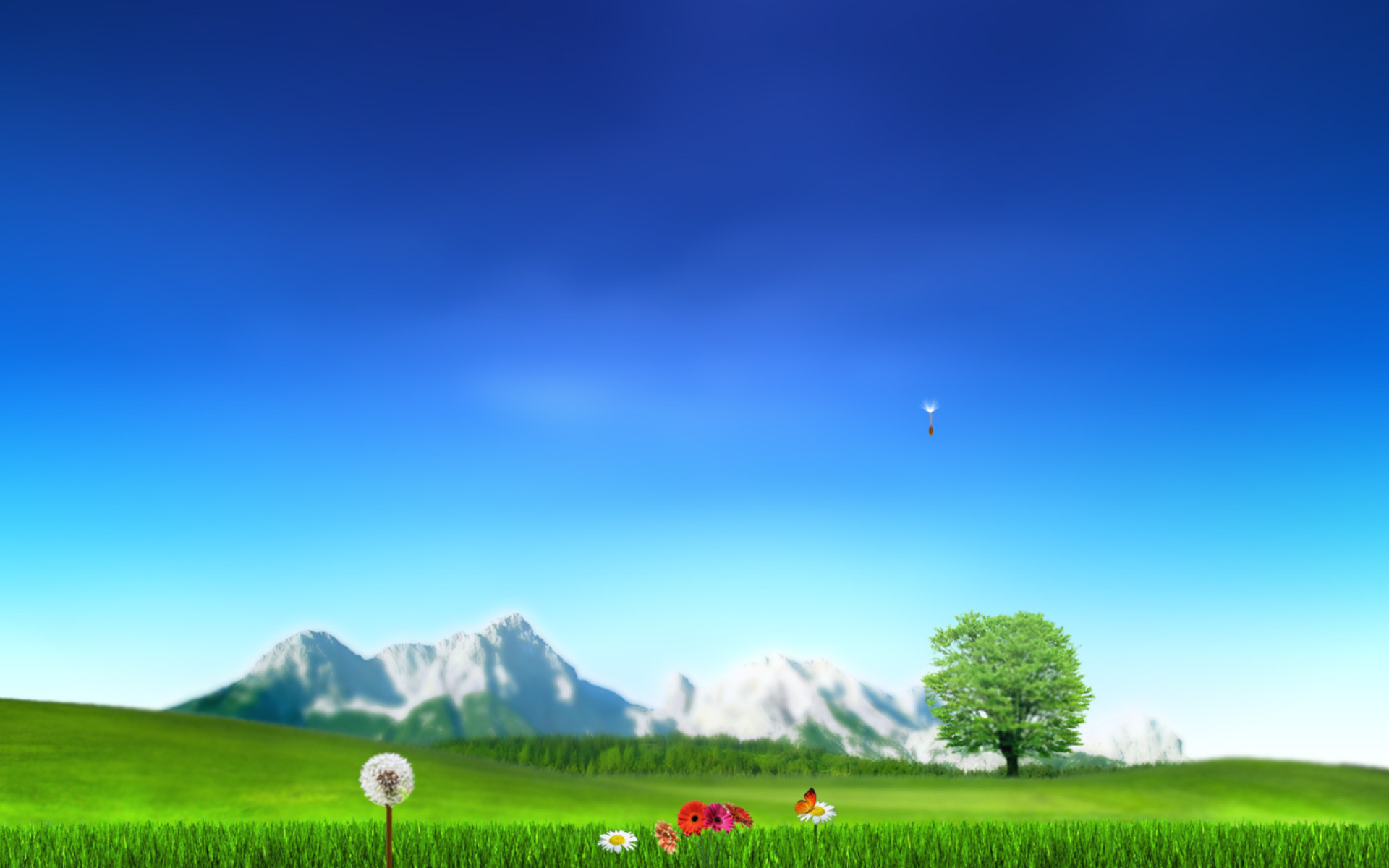 Screenshot №1 pro téma Nature Landscape Blue Sky 1920x1200