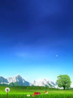 Das Nature Landscape Blue Sky Wallpaper 240x320