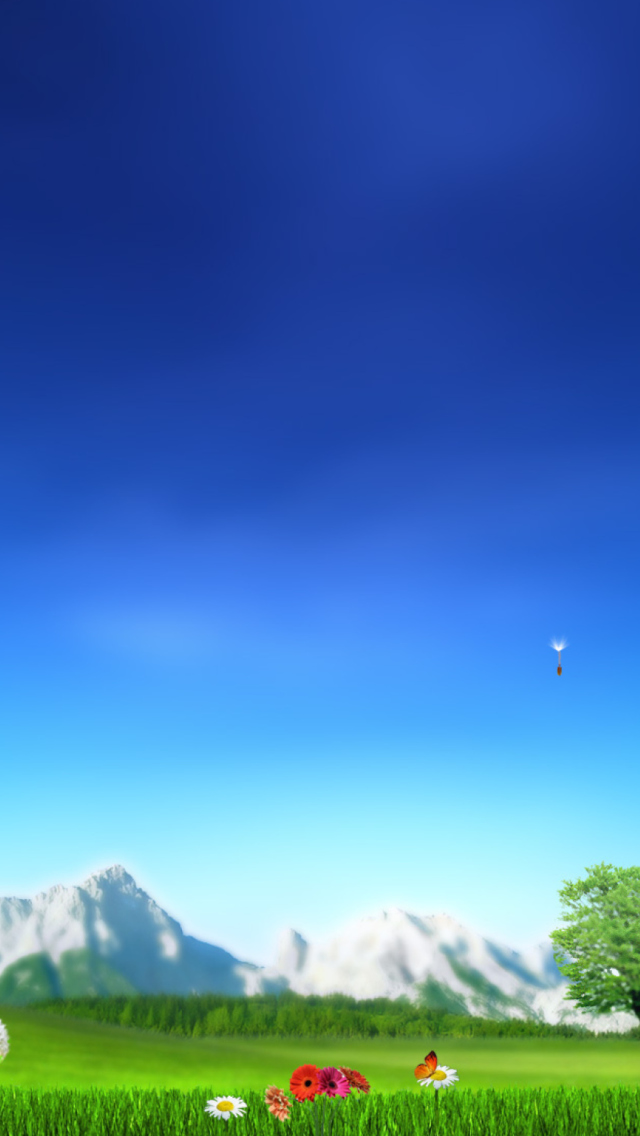 Screenshot №1 pro téma Nature Landscape Blue Sky 640x1136