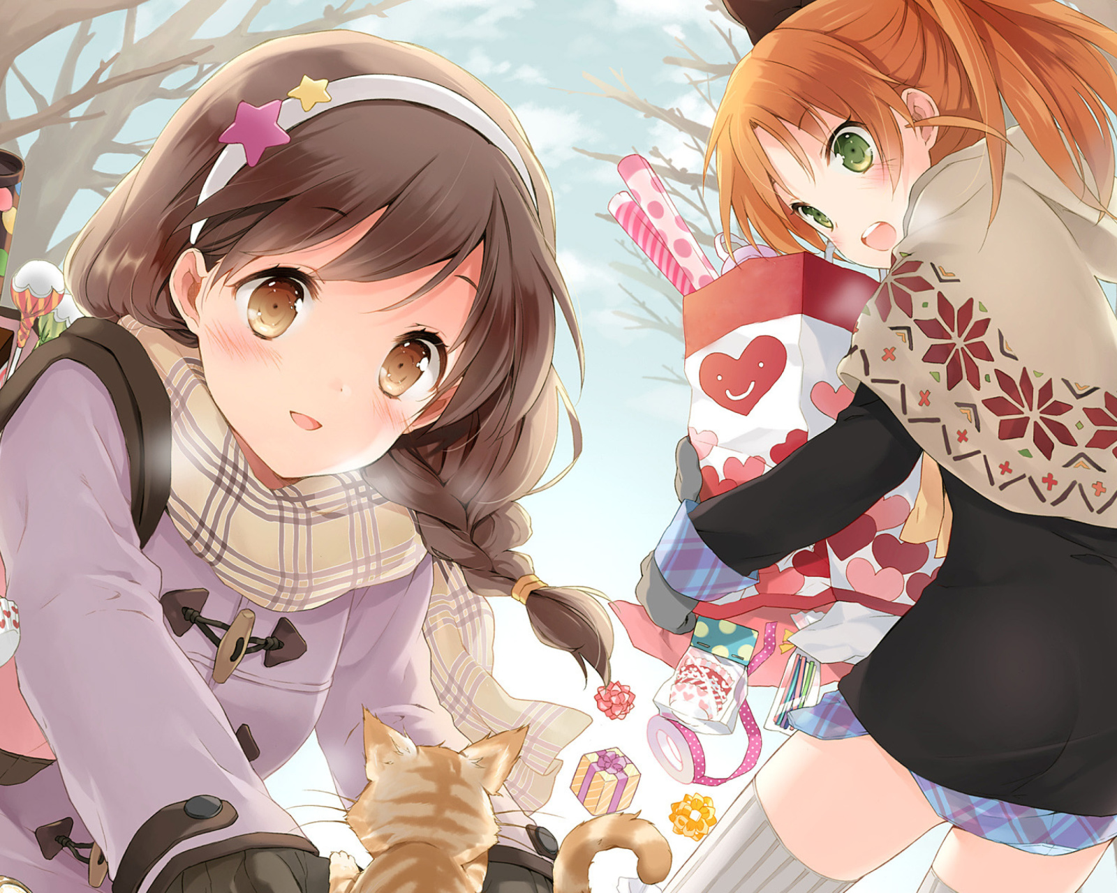 Das Yua and Sayuki Ayase in Your Diary Visual Novel Wallpaper 1600x1280