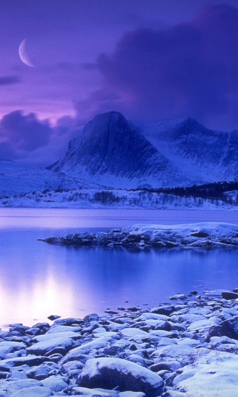 Das Norway Country Cold Lake Wallpaper 480x800