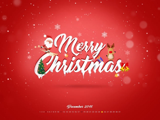 Das Merry Christmas Calendar 2016, 2017 Wallpaper 640x480