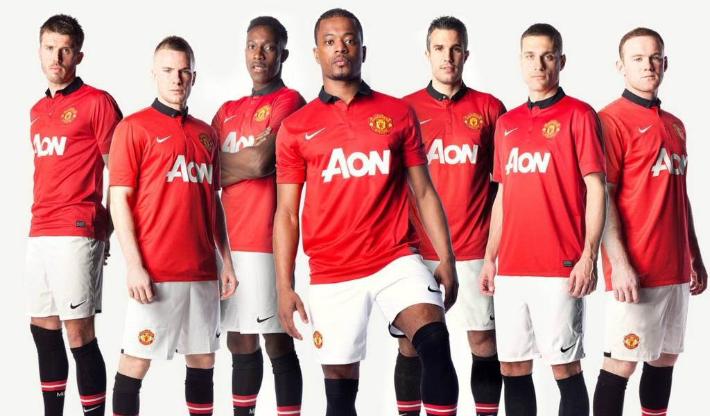 Sfondi Manchester United Team 2013 1024x600