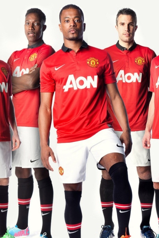 Das Manchester United Team 2013 Wallpaper 320x480