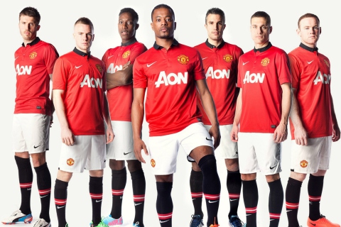 Fondo de pantalla Manchester United Team 2013 480x320