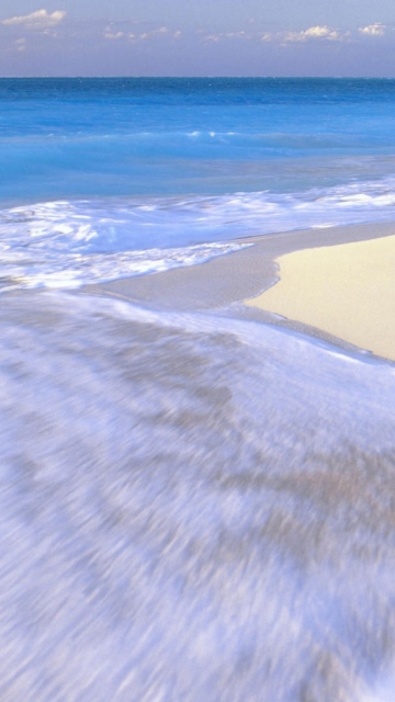 White Beach And Blue Water wallpaper 360x640