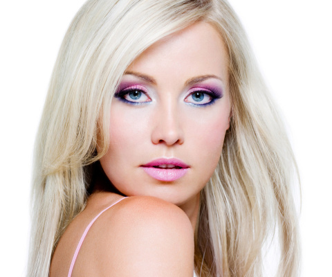 Fondo de pantalla Blonde with Perfect Makeup 480x400
