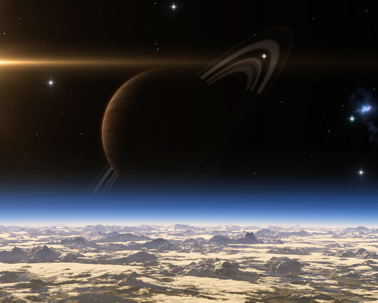 Das Saturn - Planet with Ring Wallpaper 1280x1024