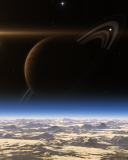 Das Saturn - Planet with Ring Wallpaper 128x160