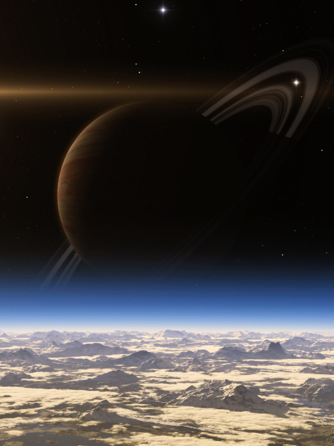 Saturn - Planet with Ring wallpaper 480x640
