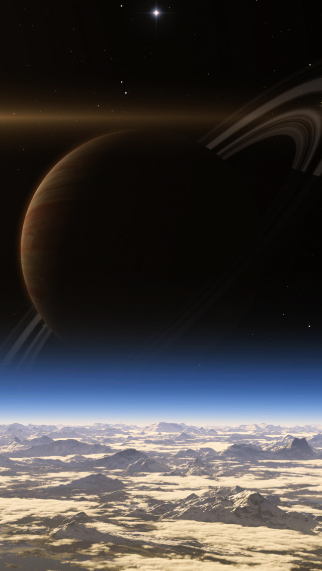 Das Saturn - Planet with Ring Wallpaper 640x1136