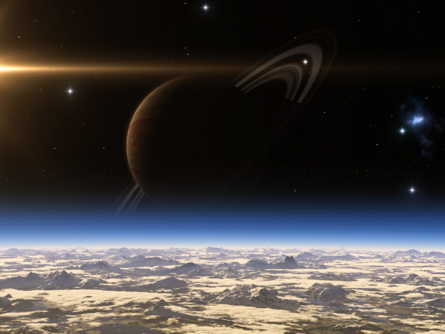 Das Saturn - Planet with Ring Wallpaper 640x480