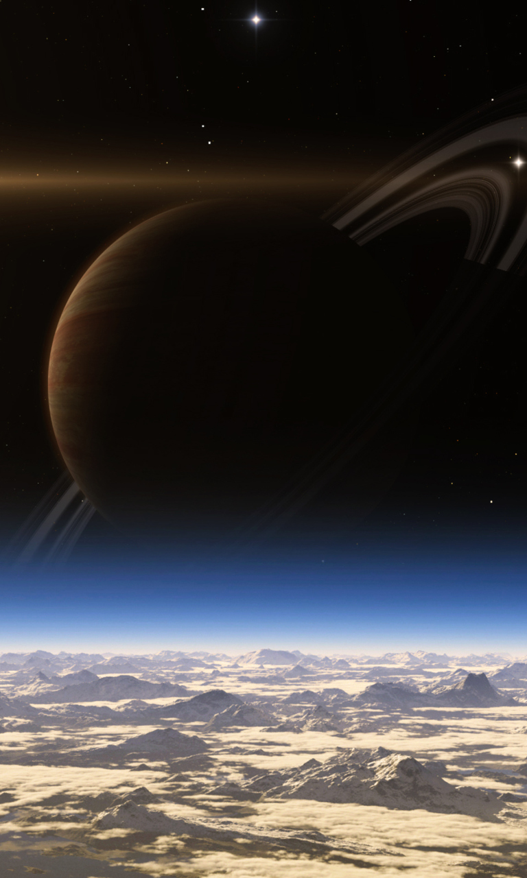 Sfondi Saturn - Planet with Ring 768x1280