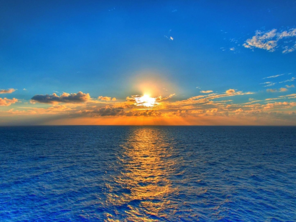 Summer Sea Sunset wallpaper 1024x768