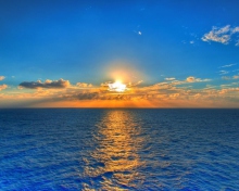 Das Summer Sea Sunset Wallpaper 220x176