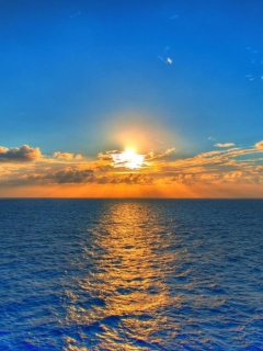 Das Summer Sea Sunset Wallpaper 240x320