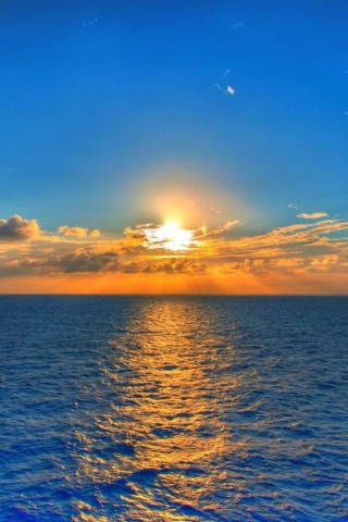 Das Summer Sea Sunset Wallpaper 320x480