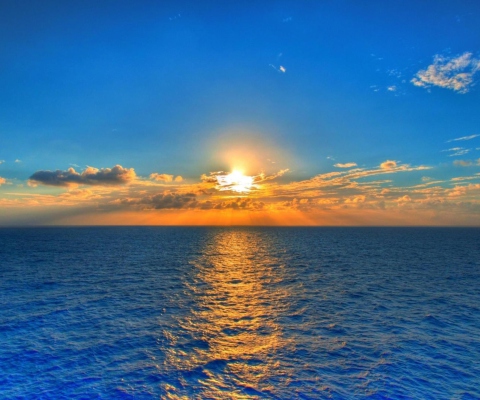 Summer Sea Sunset wallpaper 480x400