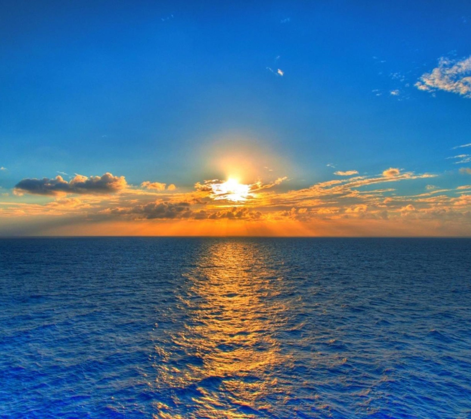 Das Summer Sea Sunset Wallpaper 960x854
