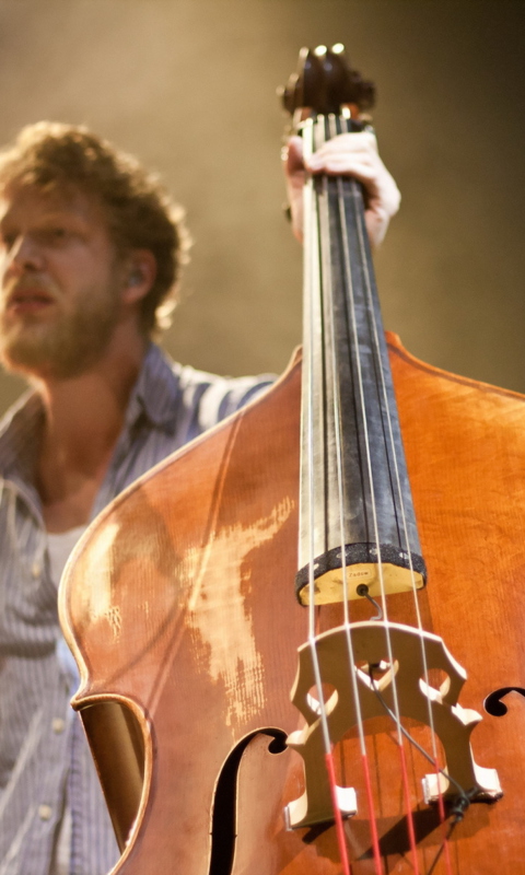 Sfondi Man With Contrabass 480x800