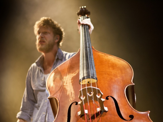 Man With Contrabass wallpaper 640x480