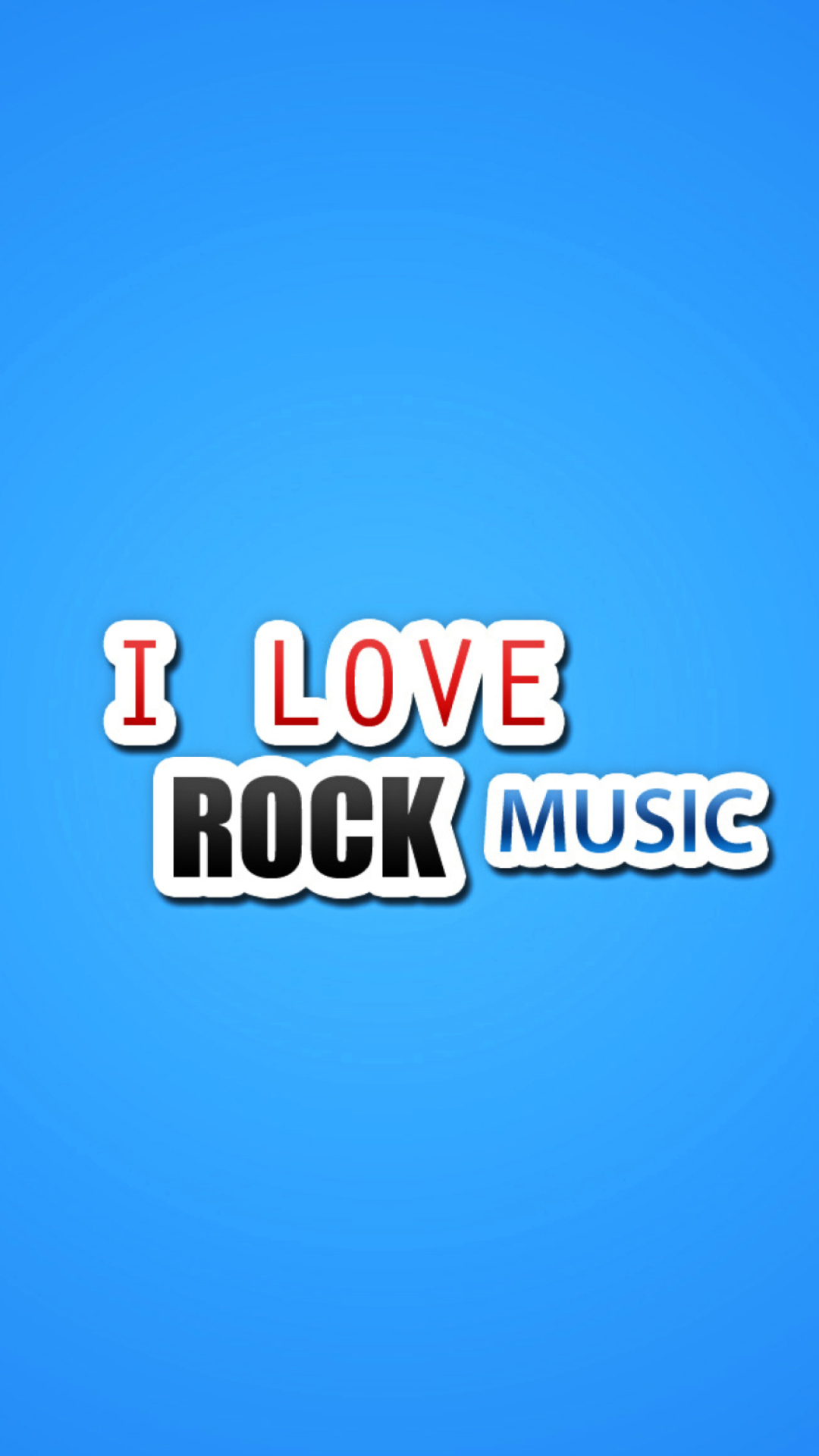Fondo de pantalla I Love Rock Music 1080x1920