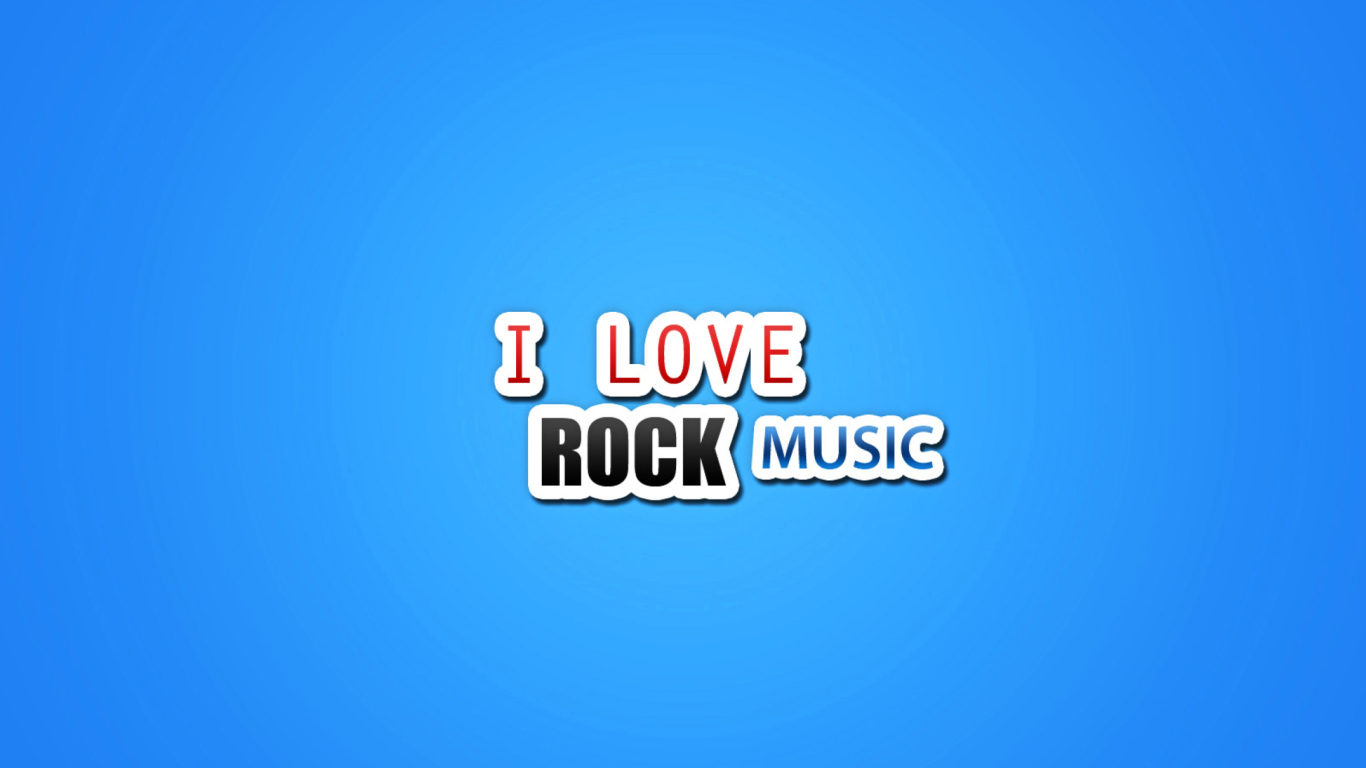 Обои I Love Rock Music 1366x768