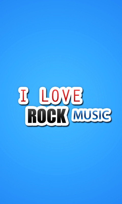Sfondi I Love Rock Music 480x800