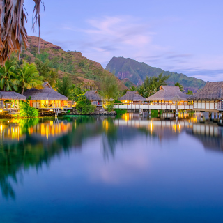 French Polynesia Beach Resort sfondi gratuiti per iPad mini