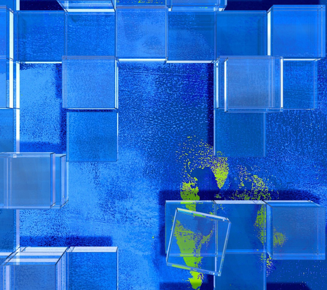 Das Blue Squares Wallpaper 1080x960