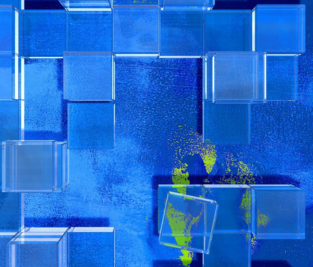 Das Blue Squares Wallpaper 1200x1024