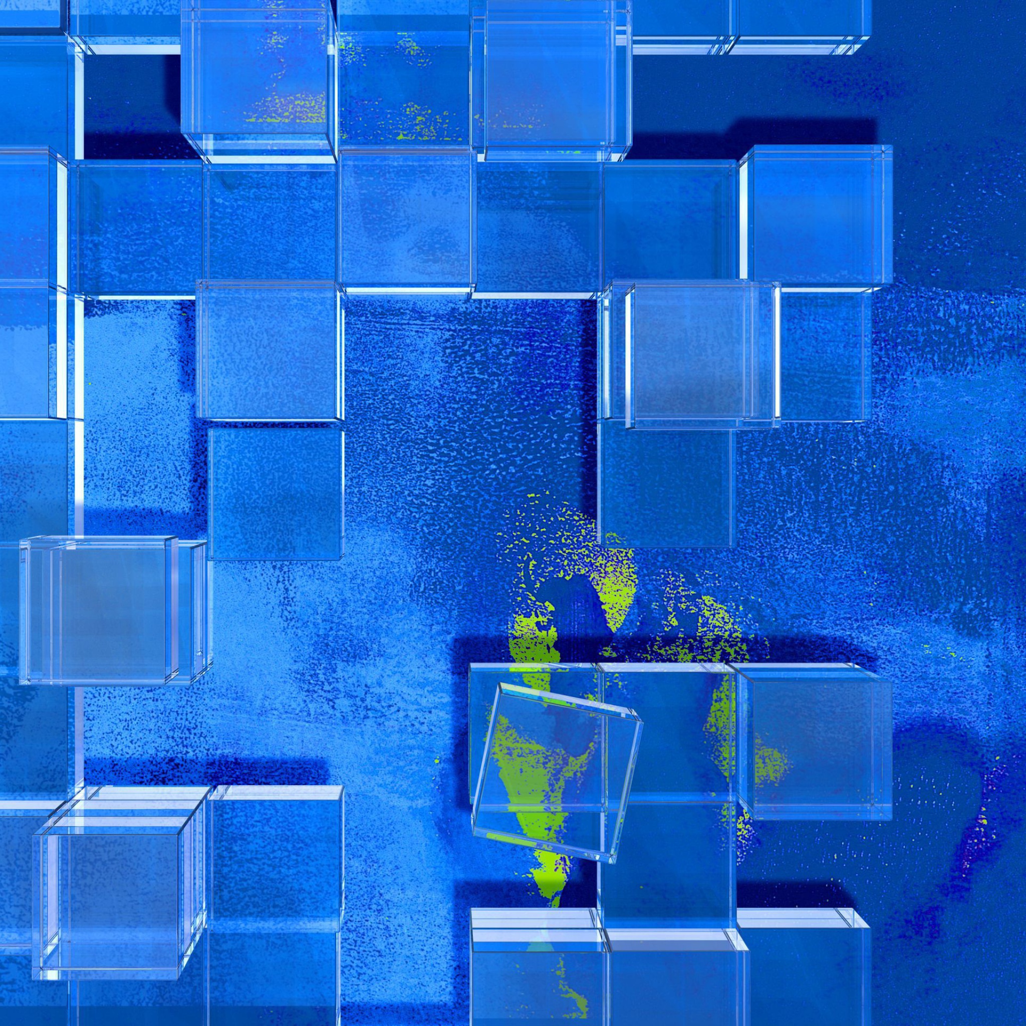 Das Blue Squares Wallpaper 2048x2048