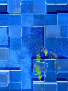 Sfondi Blue Squares 240x320